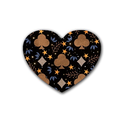 Seamless Pattern Repeat Repetition Rubber Coaster (Heart) from ArtsNow.com Front