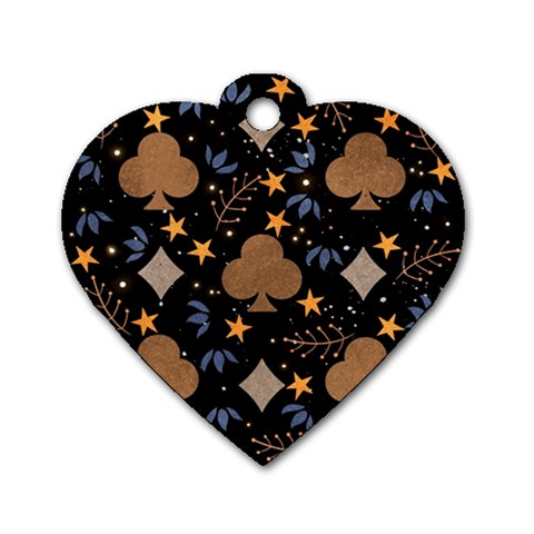 Seamless Pattern Repeat Repetition Dog Tag Heart (Two Sides) from ArtsNow.com Front