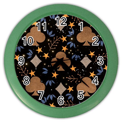 Seamless Pattern Repeat Repetition Color Wall Clock from ArtsNow.com Front