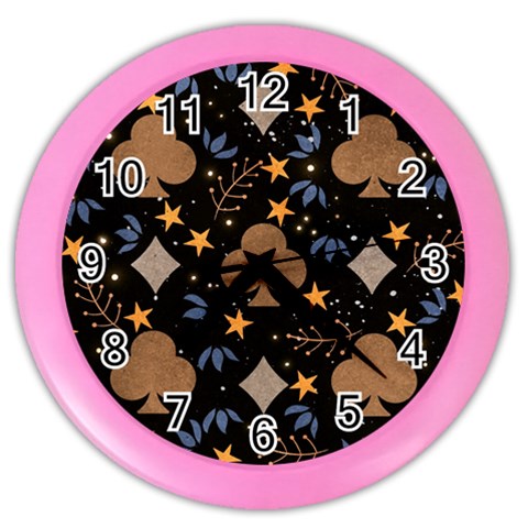 Seamless Pattern Repeat Repetition Color Wall Clock from ArtsNow.com Front