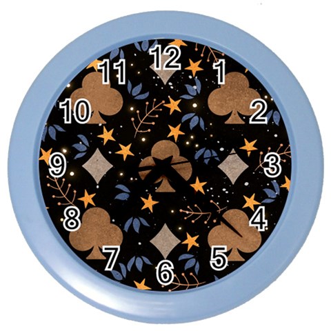 Seamless Pattern Repeat Repetition Color Wall Clock from ArtsNow.com Front
