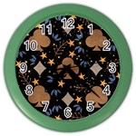 Seamless Pattern Repeat Repetition Color Wall Clock