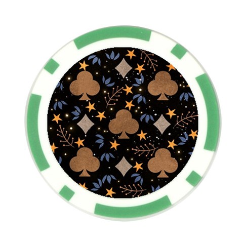 Seamless Pattern Repeat Repetition Poker Chip Card Guard (10 pack) from ArtsNow.com Front