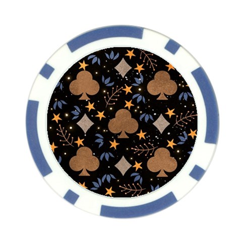 Seamless Pattern Repeat Repetition Poker Chip Card Guard (10 pack) from ArtsNow.com Front