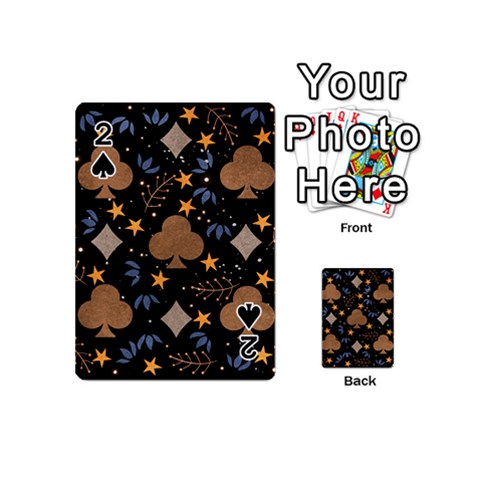 Seamless Pattern Repeat Repetition Playing Cards 54 Designs (Mini) from ArtsNow.com Front - Spade2
