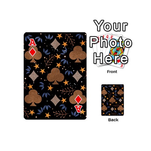 Ace Seamless Pattern Repeat Repetition Playing Cards 54 Designs (Mini) from ArtsNow.com Front - DiamondA