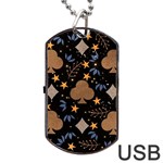 Seamless Pattern Repeat Repetition Dog Tag USB Flash (Two Sides)