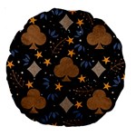 Seamless Pattern Repeat Repetition Large 18  Premium Round Cushions