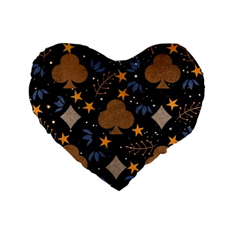 Seamless Pattern Repeat Repetition Standard 16  Premium Heart Shape Cushions from ArtsNow.com Front