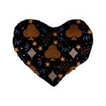 Seamless Pattern Repeat Repetition Standard 16  Premium Heart Shape Cushions