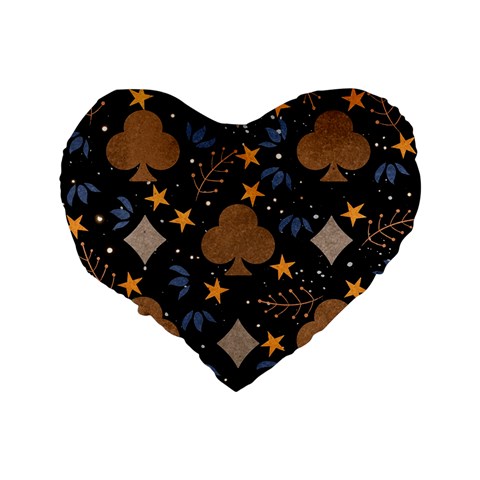 Seamless Pattern Repeat Repetition Standard 16  Premium Heart Shape Cushions from ArtsNow.com Back