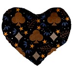 Seamless Pattern Repeat Repetition Large 19  Premium Heart Shape Cushions