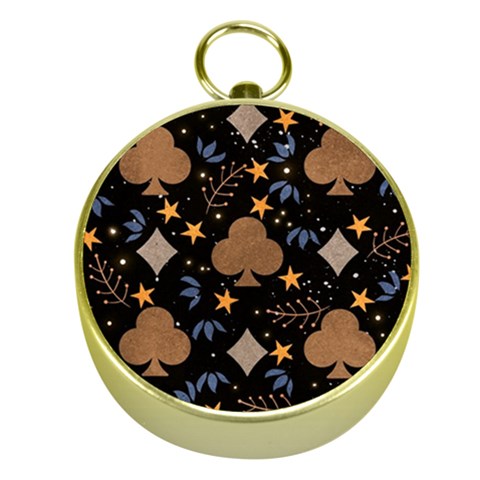Seamless Pattern Repeat Repetition Gold Compasses from ArtsNow.com Front