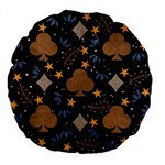Seamless Pattern Repeat Repetition Large 18  Premium Flano Round Cushions