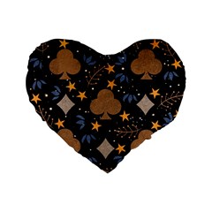Seamless Pattern Repeat Repetition Standard 16  Premium Flano Heart Shape Cushions from ArtsNow.com Front