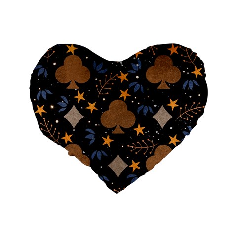 Seamless Pattern Repeat Repetition Standard 16  Premium Flano Heart Shape Cushions from ArtsNow.com Back