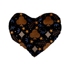 Seamless Pattern Repeat Repetition Standard 16  Premium Flano Heart Shape Cushions from ArtsNow.com Back