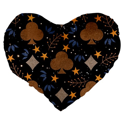 Seamless Pattern Repeat Repetition Large 19  Premium Flano Heart Shape Cushions from ArtsNow.com Back