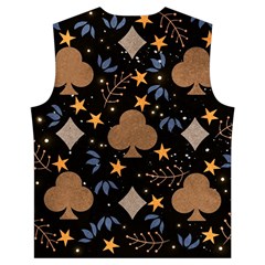Seamless Pattern Repeat Repetition Men s High Neck Button Up Puffer Vest from ArtsNow.com Back