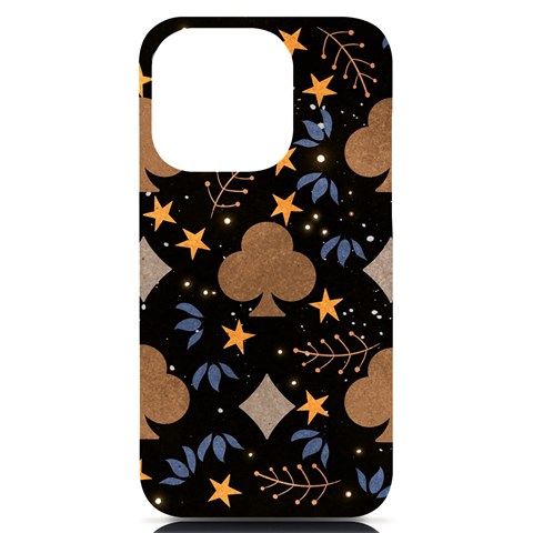 Seamless Pattern Repeat Repetition iPhone 14 Pro Black UV Print PC Hardshell Case from ArtsNow.com Front