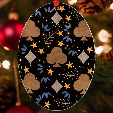 Seamless Pattern Repeat Repetition UV Print Acrylic Ornament Oval from ArtsNow.com Front