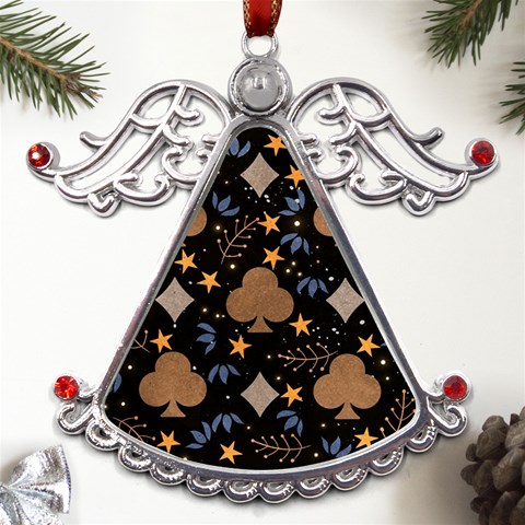 Seamless Pattern Repeat Repetition Metal Angel with Crystal Ornament from ArtsNow.com Front