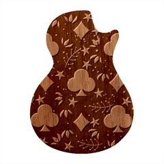 Seamless Pattern Repeat Repetition Guitar Shape Wood Guitar Pick Holder Case And Picks Set from ArtsNow.com Front