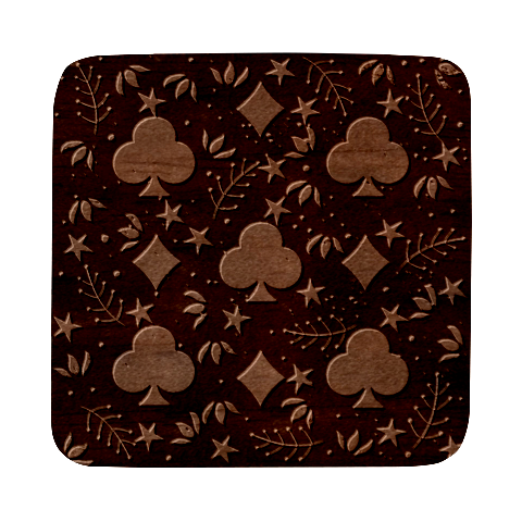 Seamless Pattern Repeat Repetition Square Wood Guitar Pick Holder Case And Picks Set from ArtsNow.com Front