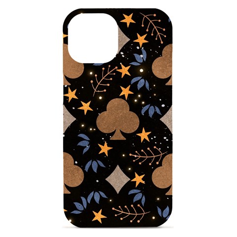 Seamless Pattern Repeat Repetition iPhone 15 Black UV Print PC Hardshell Case from ArtsNow.com Front