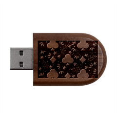 Seamless Pattern Repeat Repetition Wood Oval USB Flash Drive from ArtsNow.com USB