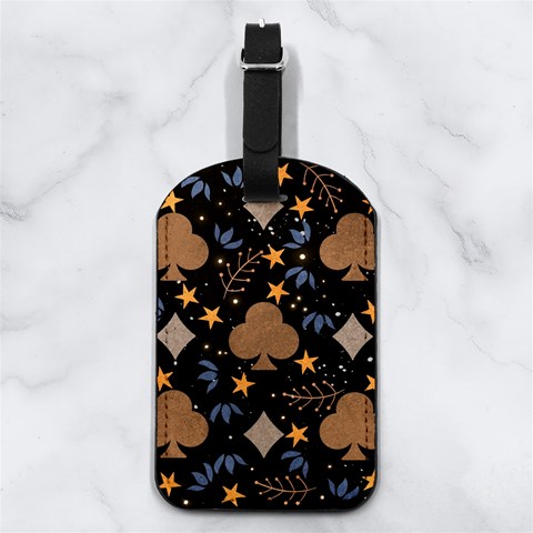 Seamless Pattern Repeat Repetition Nappa Leather Luggage Tag Rectangle from ArtsNow.com Front