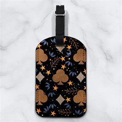 Seamless Pattern Repeat Repetition Nappa Leather Luggage Tag Rectangle from ArtsNow.com Front