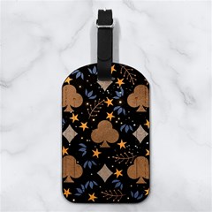 Seamless Pattern Repeat Repetition Nappa Leather Luggage Tag Rectangle from ArtsNow.com Back