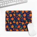 Mid Century Retro Floral 1970s 1960s Pattern 61 Small Mousepad