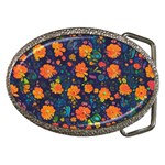 Mid Century Retro Floral 1970s 1960s Pattern 61 Belt Buckles