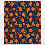 Mid Century Retro Floral 1970s 1960s Pattern 61 Canvas 8  x 10 