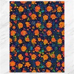 Mid Century Retro Floral 1970s 1960s Pattern 61 Canvas 18  x 24 
