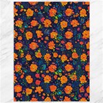 Mid Century Retro Floral 1970s 1960s Pattern 61 Canvas 36  x 48 