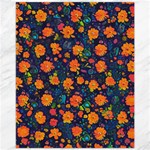 Mid Century Retro Floral 1970s 1960s Pattern 61 Canvas 11  x 14 