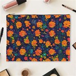 Mid Century Retro Floral 1970s 1960s Pattern 61 Cosmetic Bag (XL)
