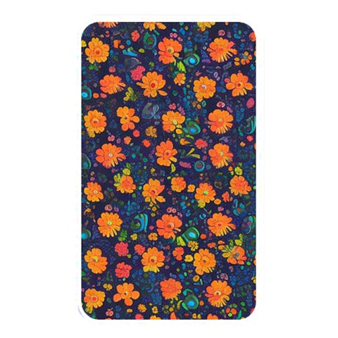 Mid Century Retro Floral 1970s 1960s Pattern 61 Memory Card Reader (Rectangular) from ArtsNow.com Front