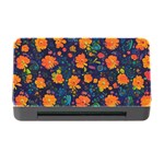 Mid Century Retro Floral 1970s 1960s Pattern 61 Memory Card Reader with CF