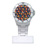 Mid Century Retro Floral 1970s 1960s Pattern 61 Plastic Nurses Watch