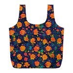 Mid Century Retro Floral 1970s 1960s Pattern 61 Full Print Recycle Bag (L)