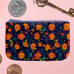 Mid Century Retro Floral 1970s 1960s Pattern 61 Large Coin Purse
