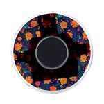 Mid Century Retro Floral 1970s 1960s Pattern 61 On-the-Go Memory Card Reader