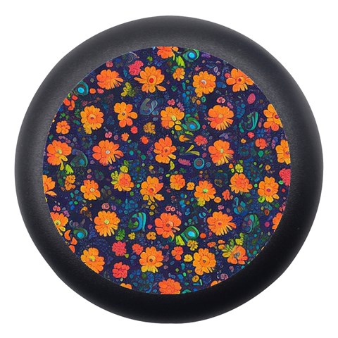 Mid Century Retro Floral 1970s 1960s Pattern 61 Dento Box with Mirror from ArtsNow.com Front