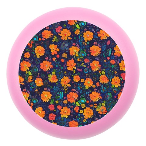 Mid Century Retro Floral 1970s 1960s Pattern 61 Dento Box with Mirror from ArtsNow.com Front