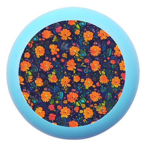 Mid Century Retro Floral 1970s 1960s Pattern 61 Dento Box with Mirror from ArtsNow.com Front