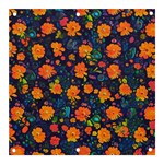 Mid Century Retro Floral 1970s 1960s Pattern 61 Banner and Sign 3  x 3 